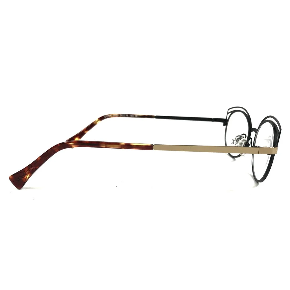 BOZ Eyeglasses Frames DONA 0055 Shiny Black Shiny Gold Cat Eye 50-16-140